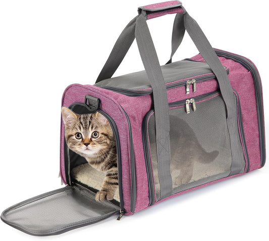 Mr. Pen- Pet Carrier, Pink, Soft-Sided Cat & Dog Carrier, Bag for Travel