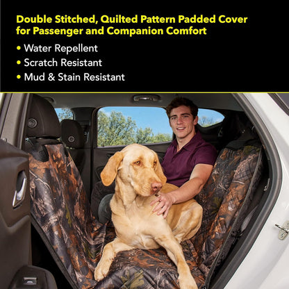 Meadowlark Premium Hammock Dog Car Seat Cover Back Seat, Pet Cover Car Seat Protector, Non-Slip, Dog Stuff, Anti Shock, Water Repellant, Pet Car Seat Cover for Dogs w/Seat Belt & 2 Headrest Covers