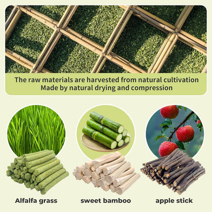 Sweet Bamboo 250g Natural Molar Wood Treats Toys for Small Animals, Rabbits, Guinea Pig, Bunny, Hamster, Rat, Chinchillas