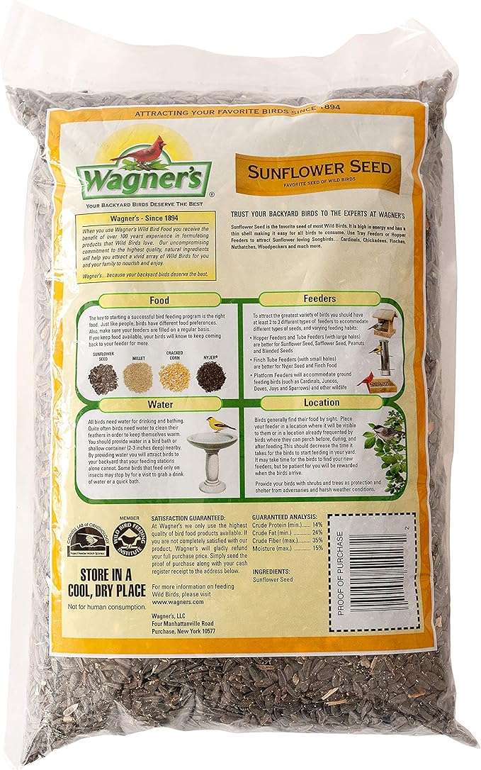 Wagner's 10-Pound Nyjer Seed, 5-Pound Black Oil Sunflower Seed Wild Bird Food Bundle