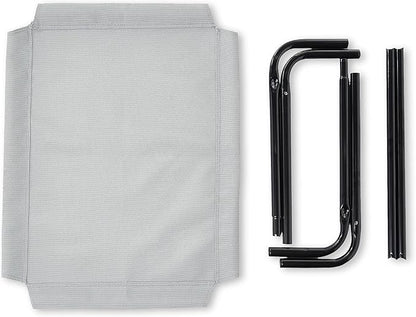 Amazon Basics Cooling Breathable Elevated Dog Bed with Metal Frame for Small Dogs, 36 x 22 x 7.5 Inch, Grey