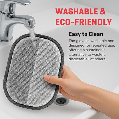 Pet Hair Remover Gloves for Cats & Dogs, Electrostatic Pet Hair Removal Gloves Brush for Pets Hair, Upgraded Animal Fur Removal Tool, Reusable Cats & Dogs Grooming Gloves for Hair Removal (2)