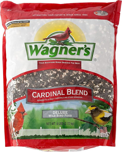 Wagner's 82042 Songbird Banquet Wild Bird Food, 5-Pound Bag & 62046 Backyard Wildlife Food, 8-Pound Bag & 62032 Cardinal Blend Wild Bird Food, 6-Pound Bag