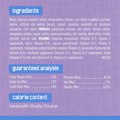 Purina Friskies Shreds Turkey and Cheese Dinner in Gravy High Protein Wet Cat Food - (Pack of 24) 5.5 oz. Cans