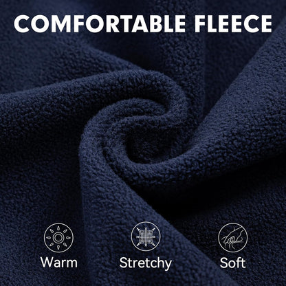 cyeollo 3XL Fleece Dog Sweater, Pullover Sweatshirt Stretchy Fleece Vest Warm Winter Fall Clothes for Large Dogs Boy Turtleneck Pet Apparel, Navy Blue XXXL