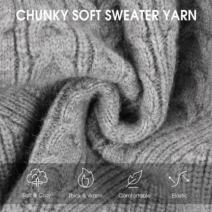 Queenmore Puppy Sweaters for Small Dogs,Christmas Dog Sweater XS,Heavy Cable Knit Turtleneck Warm Dog Coat for Male/Female Doggie，Pet Winter Clothes for All Breed/Sizes - Grey,XS