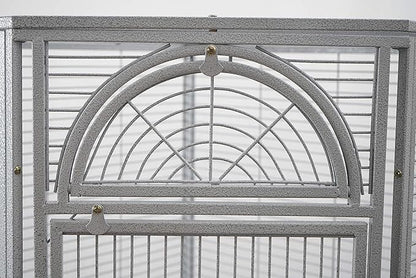 Seny Corner Bird Cage for Cockatiel Parakeet Black and White New (White)