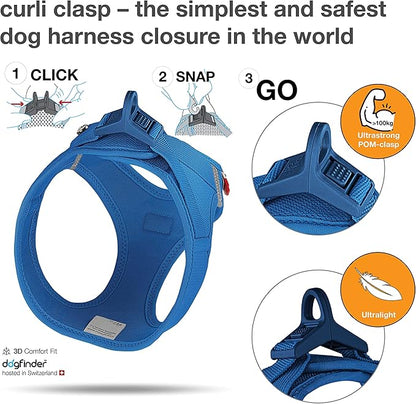 Vest Harness curli Clasp Air-Mesh Blue 2XS