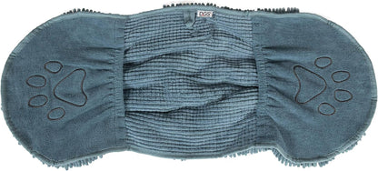 Dog Gone Smart The Dirty Dog Shammy - Fast Drying Plush Shammy Towel with Dual Hand Pockets and Elastic - Super Absorbent Microfiber and Machine Washable - Pacific Blue