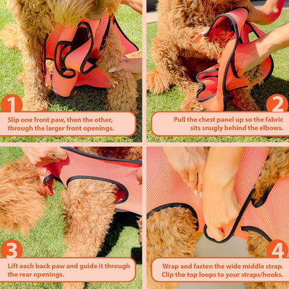 Haminway Pet Grooming Hammock – Large Dog Grooming Sling for Nail Trimming, Bathing & Ear/Eye Care – Pink