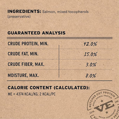 Vital Essentials Salmon Bites Cat Treats, 1.1 oz | Freeze-Dried Raw | Single Protein | Grain Free, Gluten Free, Filler Free