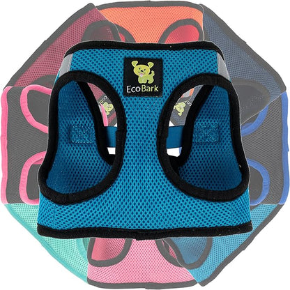EcoBark Step in Dog Harness Reflective Soft Ultra Padded Mesh Dog Harnesses for XXS, XS, Small, and Medium Dogs Eco-Friendly Comfort Secure Halter No Pull Adjustable Pet Vest (XXXS, Teal)