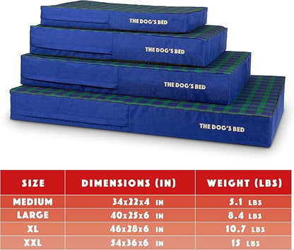 The Dog’s Bed Orthopedic Memory Foam Dog Bed, Medium Black Watch Tartan, Pain Relief Arthritis, Hip & Elbow Dysplasia, Post Surgery, Lameness, Supportive, Calming, Waterproof Washable Cover