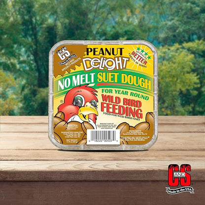 C&S Peanut Delight No Melt Suet Dough 11.75 Ounces, 8 Pack