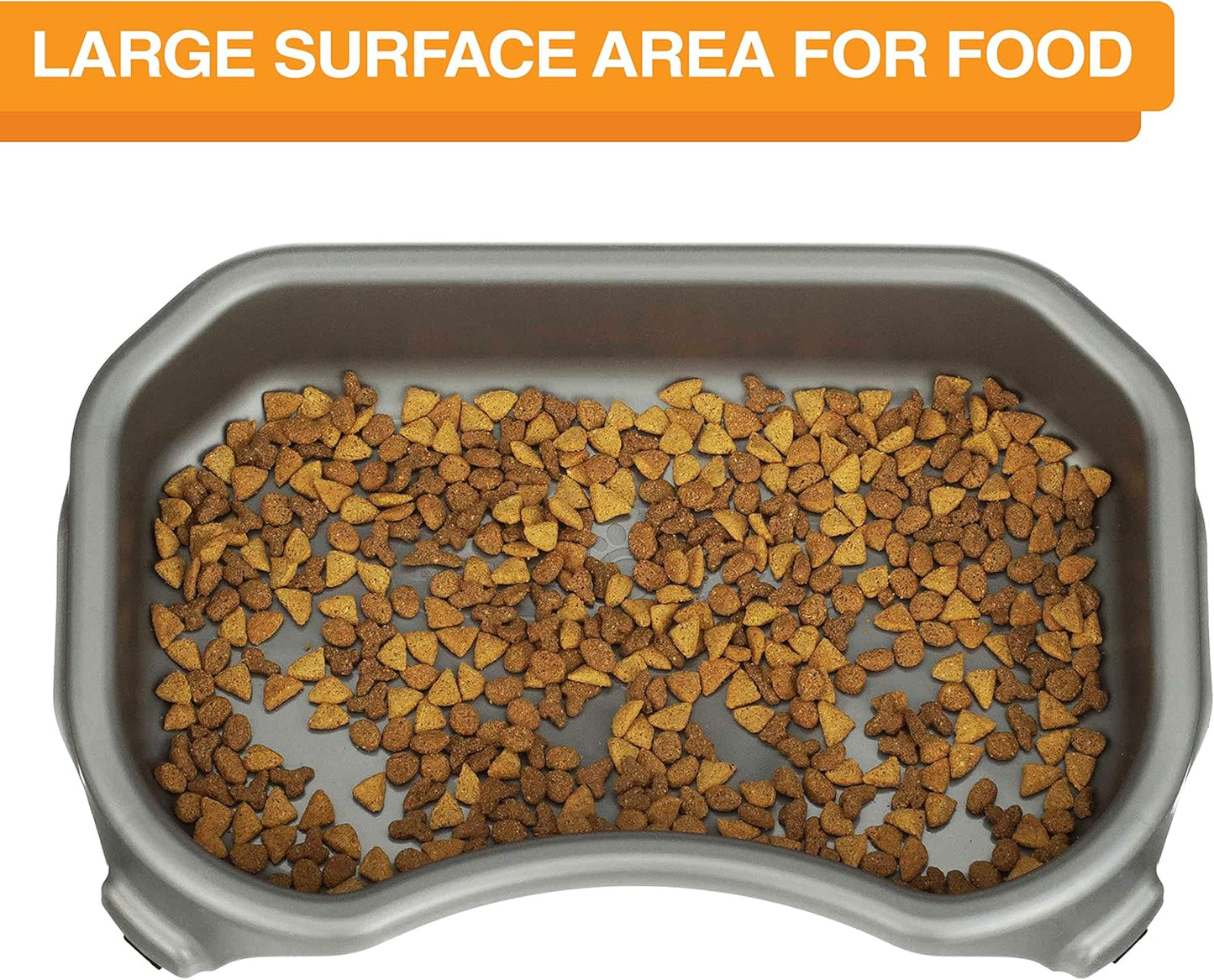 Neater Pet Brands Large Capacity Cat Bowls, Water Bowl for Cats, Reptiles, Chickens, Birds, & Small Animals, Cat Food Bowl (6 Cups), Indoor or Outdoor Water Trough & Feeder, Gunmetal Grey