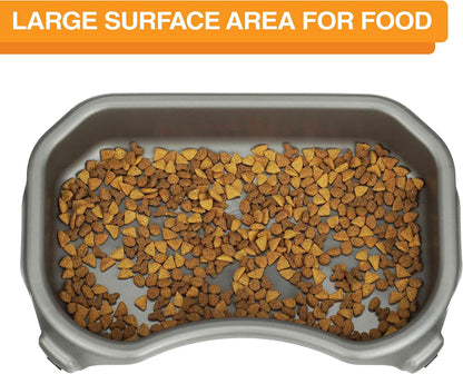 Neater Pet Brands Large Capacity Cat Bowls, Water Bowl for Cats, Reptiles, Chickens, Birds, & Small Animals, Cat Food Bowl (6 Cups), Indoor or Outdoor Water Trough & Feeder, Gunmetal Grey