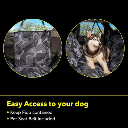 Meadowlark Dog Car Seat Cover, Heavy Duty Pet Seat Cover for Back Seat, Non-Slip Extra Padded Dog Hammock, Water-Resistant Back Seat Protector for Cars Trucks and SUVs (54" W x 58" L)