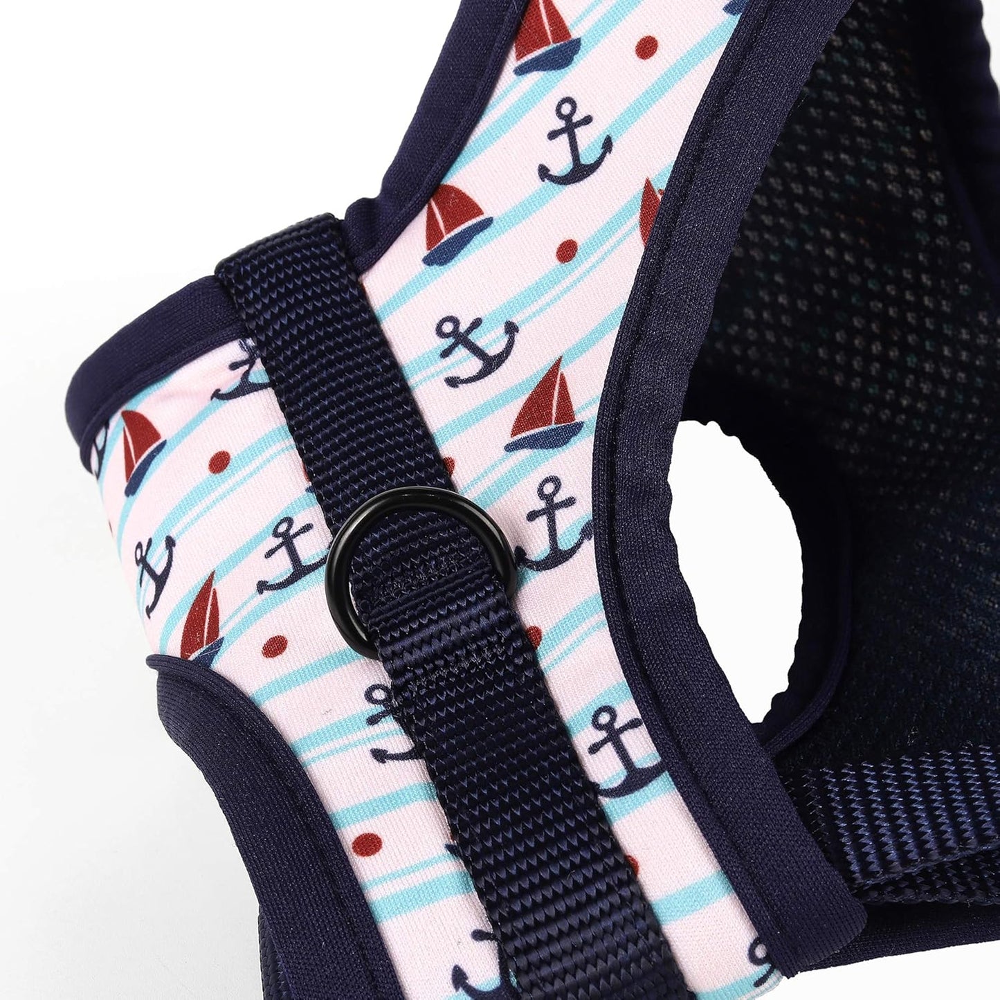 Mile High Life Step in Dog Harness for Small Dogs No Pull, Easy Get on Air Mesh Vest Harness, Adjustable Easy Closures Both Neck and Chest (White, L Chest 21.6"-43.2")