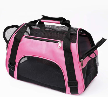 Cat Carrier for Small Cats Dogs Soft-Sided Pet Carrier for Cats Puppies Small Pets Airline Approved Lightweight Comfortable Travel Cat Dog Carrier (Small, Pink)