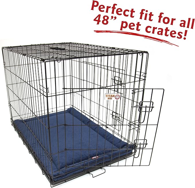 48" Villa Navy Blue Crate Dog Bed Mat By Majestic Pet Products