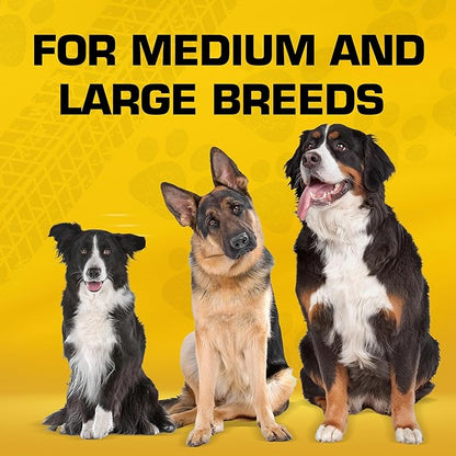 Tonka 3-Ring Tug Outdoor Dog Toy, 10.5 Inch Ring Dog Tug Toy for Medium and Large Breeds, Black/Yellow