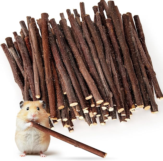 Sukh Natural Organic Apple Sticks - 250g Hamster Chew Stick Hams Rabbit Bunny Gerbil Guinea Pig Squirrel Chinchilla Small Animal Chew Sticks