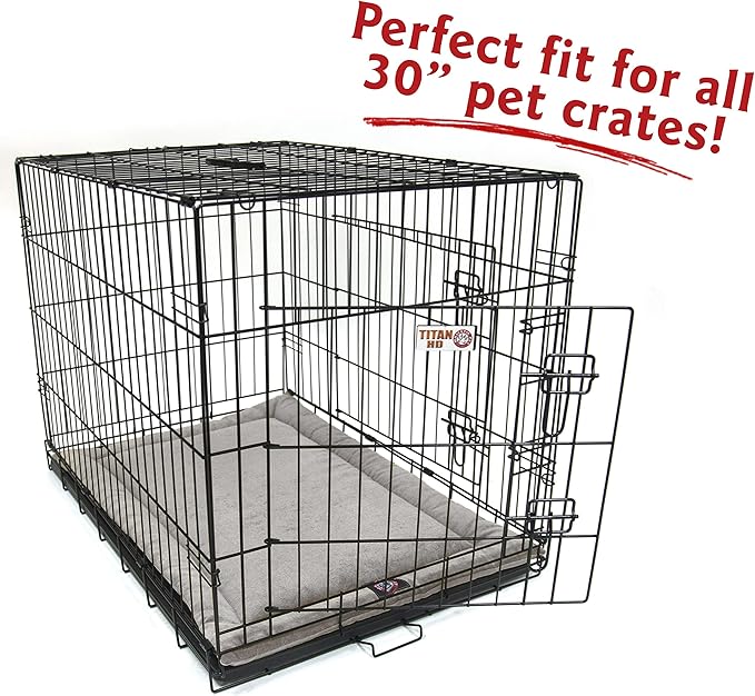Majestic Pet Orthopedic Memory Foam Dog Crate Mat - Plush Pet Bed Pad for Crates & Kennels | USA Crafted | 30"x21" Villa Vintage