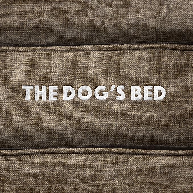 The Dog’s Bed Orthopedic Dog Bed Brown Linen Small