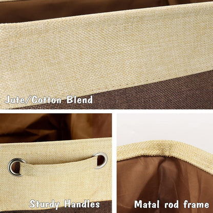 PET ARTIST Large Dog Toy Basket Bin - Rectangular Storage Box Chest Organizer for Dog Toys,Coats,Clothing,Apparel & Accessories & Blanket,Brown,15"x13"x12"