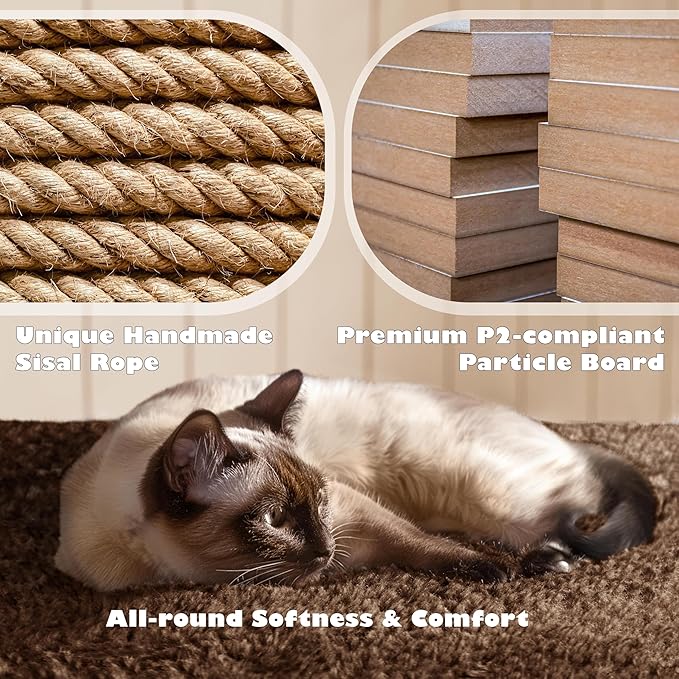 Yaheetech 54in Cat Tree Tower Condo Cat Furniture w/Scratching Post for Kittens Pet House Play