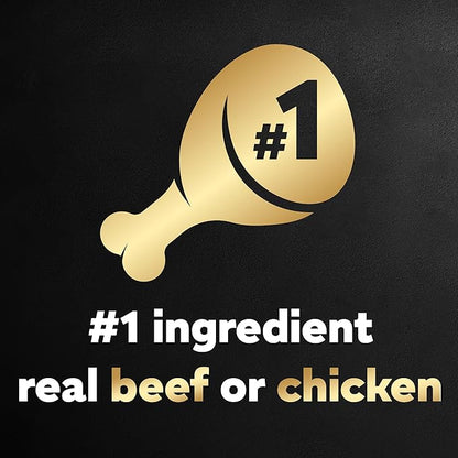 Cesar Wet Dog Food Classic Loaf in Sauce, Steak and Chicken Lovers Variety Pack with Real Meat or Real Chicken, 3.5 oz. Easy Peel Trays (36 Count, Pack of 1)