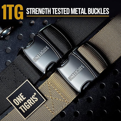 OneTigris Tactical Large Dog Harness, 5X Metal Buckled No Pull Service Dog Harness Vest with Hook & Loop Panels, Military Heavy Duty Dog Vest for Walking Hiking Training