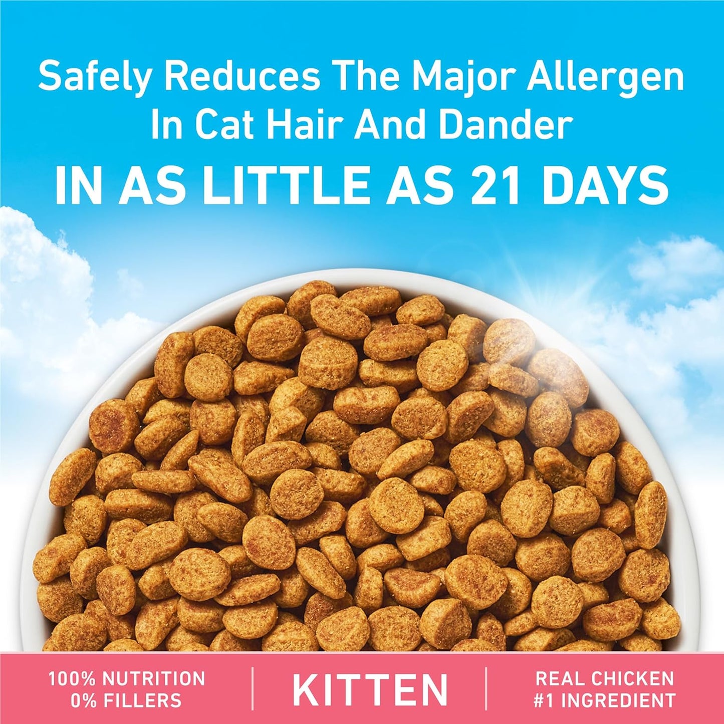 Purine ONE LiveClear Allergen-Reducing Dry Kitten Food Formula with Real Chicken As The Number One Ingredient - 2.8 lb. Bag