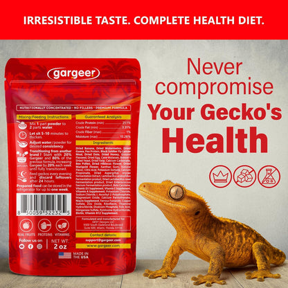 'Picky Geck' Watermelon Crush - Premium Crested Gecko Food | Hydration & Circulation Support with Bee Pollen & Coconut | No Fillers - Only Premium Ingredients | 2oz | Made in USA. Enjoy!