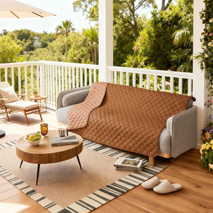 gogobunny 100% Double-Sided Waterproof Dog Bed Cover Pet Blanket Sofa Couch Furniture Protector for Puppy Large Dog Cat, Reversible (82x120 Inch (Pack of 1), Dark Pumpkin/Light Pumpkin)