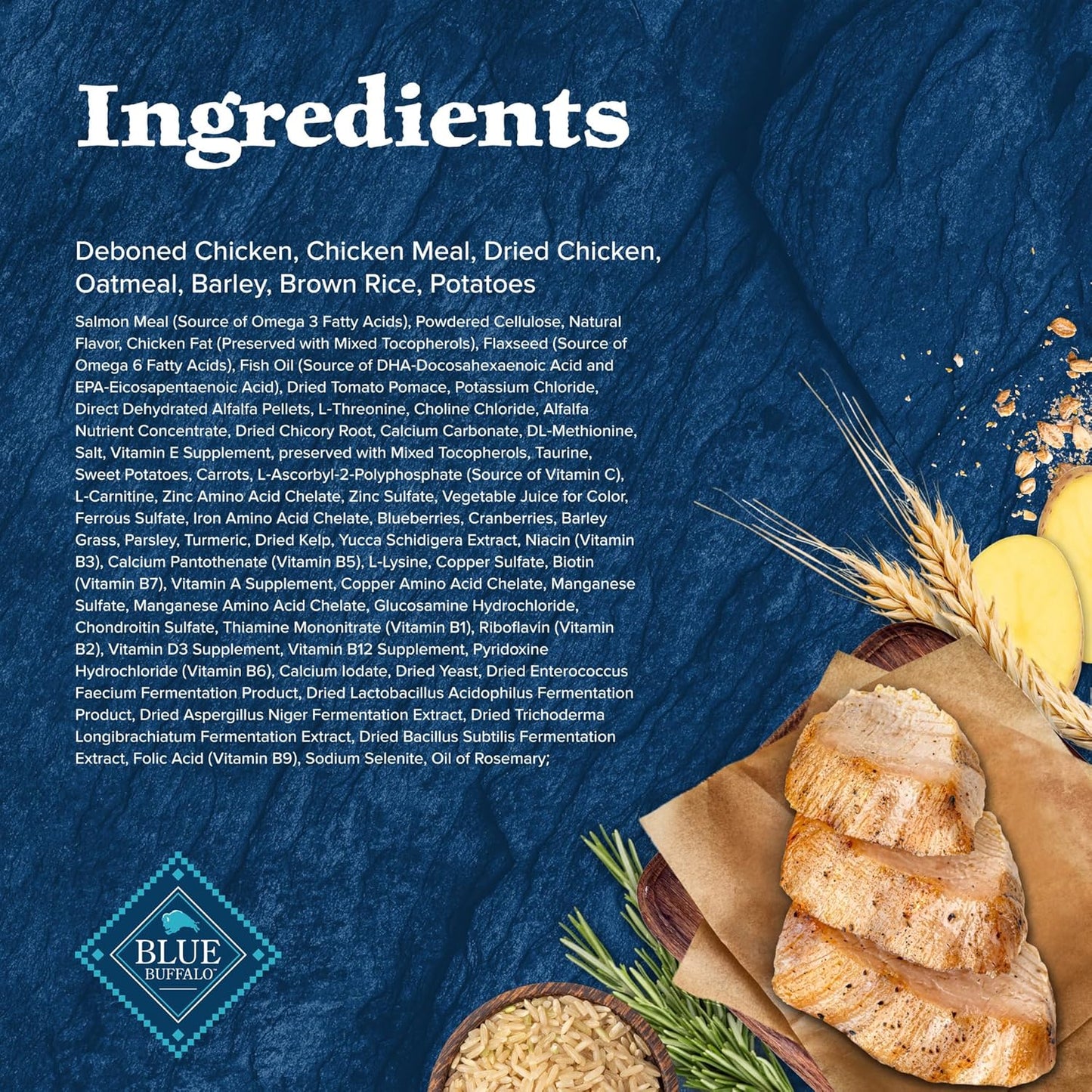 Blue Buffalo Wilderness High-Protein Natural Dry Food for Senior Dogs, Chicken Recipe, 28-lb. Bag