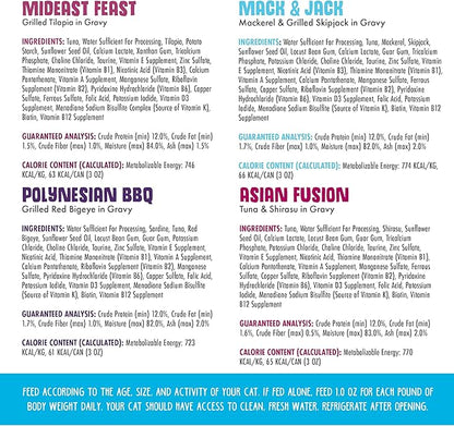 Weruva Classic Cat Food, Variety Pack, Frisky Fishin' Friends Wet Cat Food, 3oz Cans (Pack of 24)