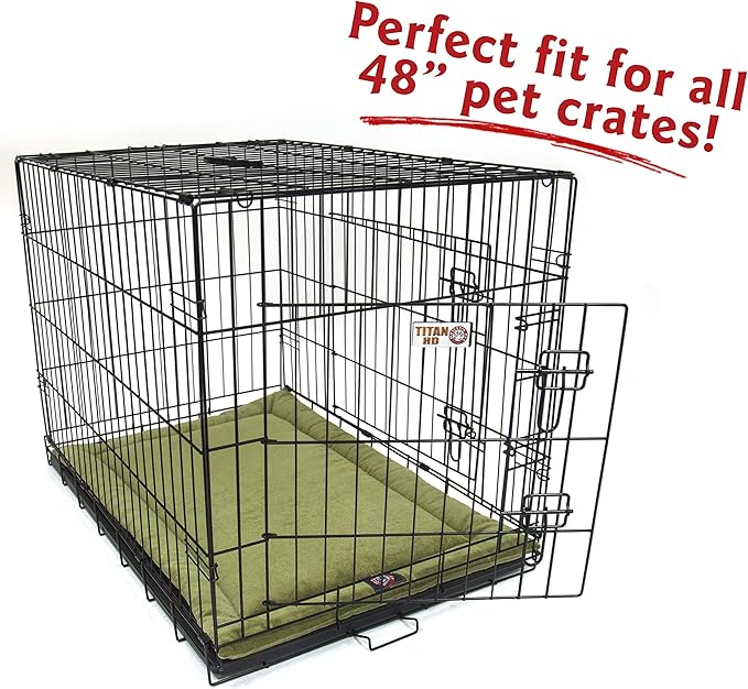 Majestic Pet Orthopedic Memory Foam Dog Crate Mat - Plush Pet Bed Pad for Crates & Kennels | USA Crafted | 48"x30" Villa Fern