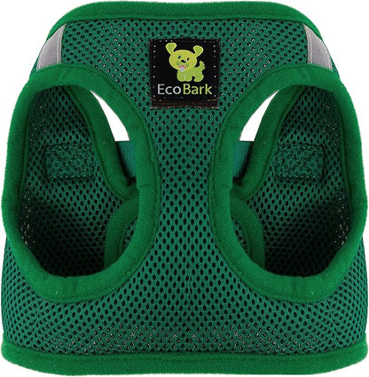 EcoBark Dog Harness - Luxury Step in Mesh Dog Harnesses in Forest Green - Soft & Secure Dog Harness Vest Body Wrap
