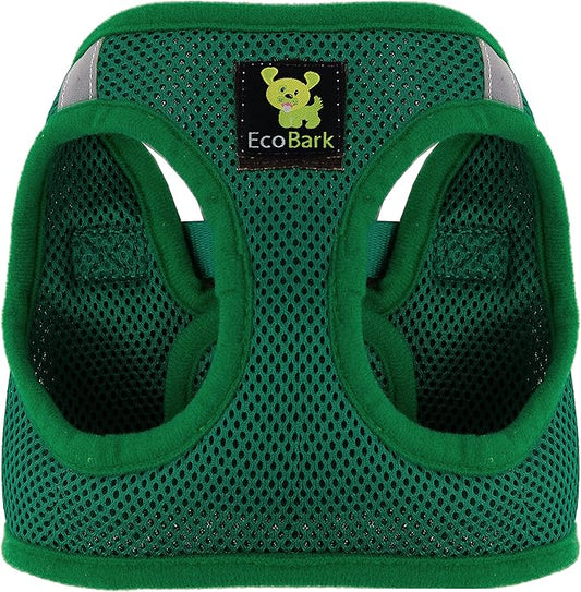 EcoBark Dog Harness - Luxury Step in Mesh Dog Harnesses in Forest Green - Soft & Secure Dog Harness Vest Body Wrap