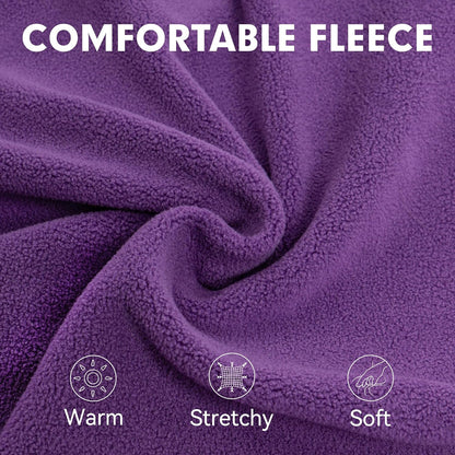 cyeollo Fleece Dog Sweater, Turtleneck Dog Sweatshirt Stretchy Pullover Fleece Vest Warm Winter Fall Clothes for Small Dogs Boy Girl Puppy Pet Apparel, Purple S