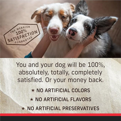 Merrick Grain Free Premium And Natural Canned Dog Food, Soft And Healthy Wet Recipe, Real Beef Lamb And Bison - (Pack of 12) 12.7 oz. Cans