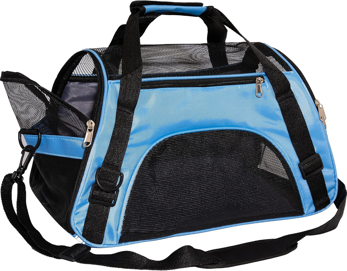 Pet Carrier Cat Cattier Soft-Sided Carriers for Small Medium Cats Dogs Puppies Pet Carrier Airline Approved Cat Dog Pet Travel Carrier (Medium, Blue)