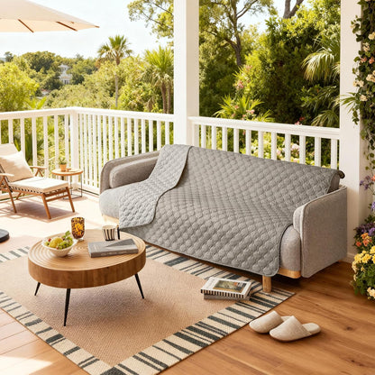 gogobunny 100% Double Sided Waterproof Dog Blanket Soft Pet Bed Cover Reversible Protect Furniture Couch Sofa Car for Puppy Large Dog Cat (Dark Stone/Light Stone, 82x102 Inch (Pack of 1))