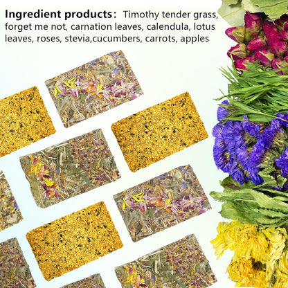 Hamiledyi Rabbit Chew Toys 24 Pieces Guinea Pig Chew Toys for Teeth Natural Grinding Teeth for Chinchilla Bunny Hamster Gerbil Rat Small Animals