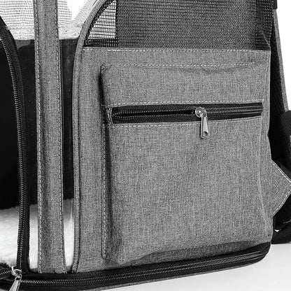 Cat Carriers Dog Carrier Pet for Small Medium Cats Dogs Puppies up to 25 Lbs, TSA Airline Approved Soft Sided, Collapsible Travel Puppy - Black Grey (M: 13" LX11.4 WX17.3 H, Blue)