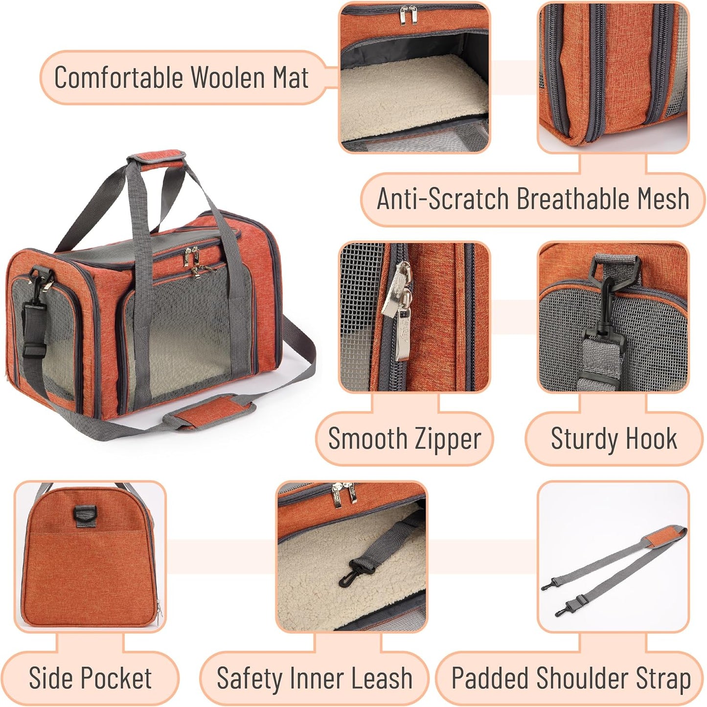 Mr. Pen Pet Carrier - Soft-Sided for Cats & Dogs, Bag & Travel Carrier