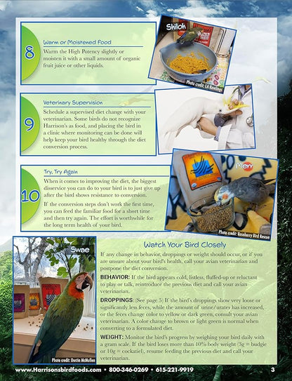 Harrison's Bird Foods High Potency Coarse—Maximum Nutritional Formula for Medium to Large Birds, Certified Organic Non-GMO Pet Bird Food, Vet-Developed, Suitable for All Life Stages, 2.27 kg/ 5 lb