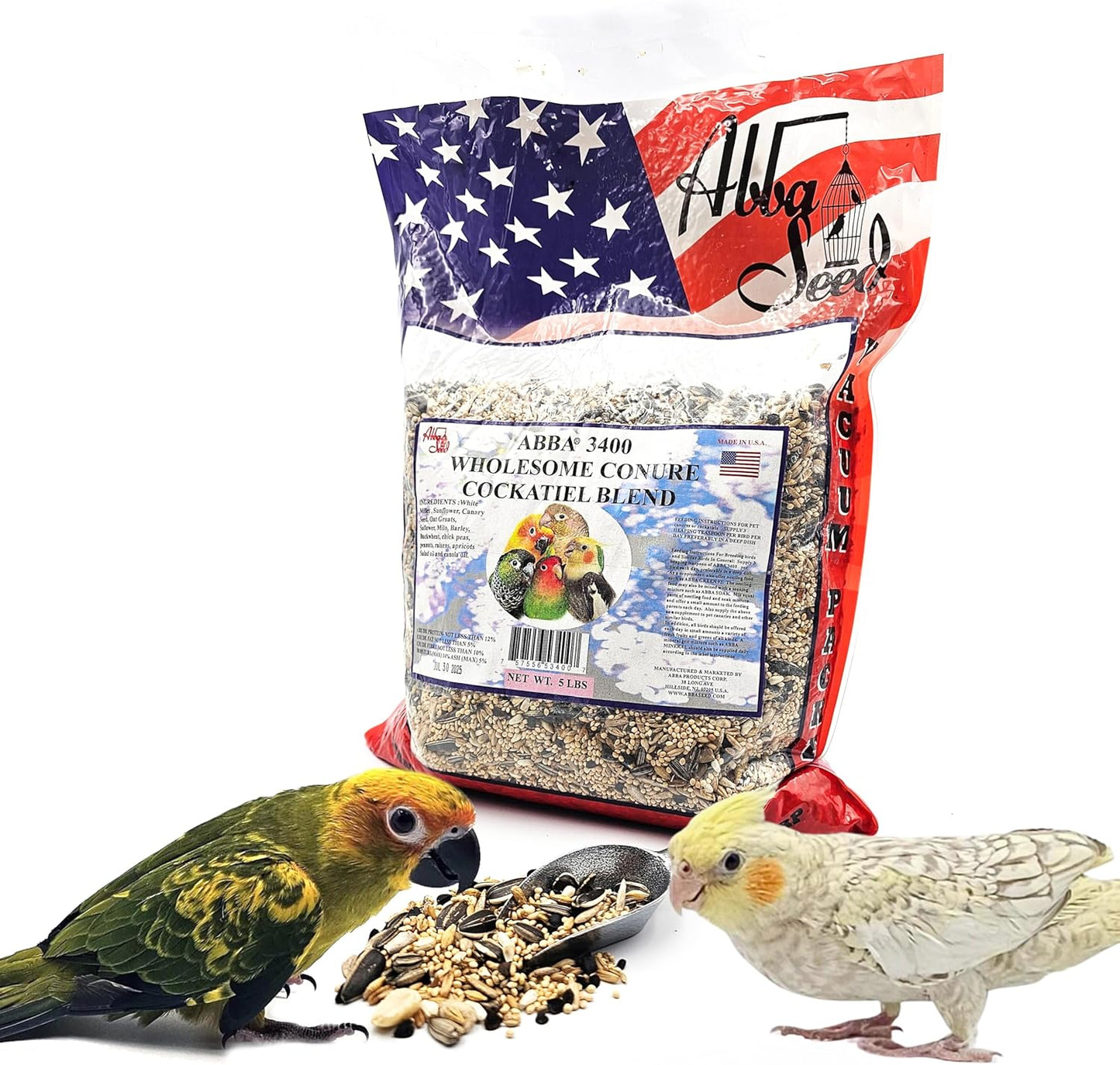 5LB 3400 Wholesome Conure & Cockatiel Blend