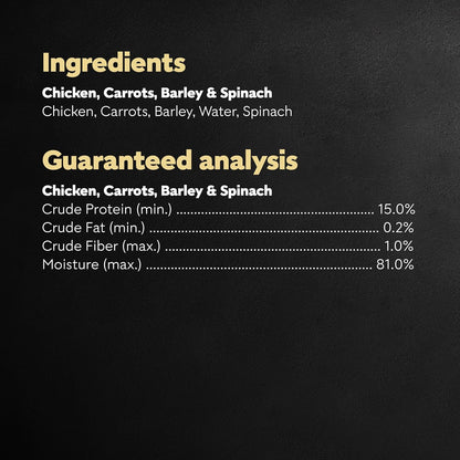 Cesar Simply Crafted Adult Wet Dog Food Meal Topper, Chicken, Carrots, Barley & Spinach, 1.3oz. (10 Count, Pack of 1)